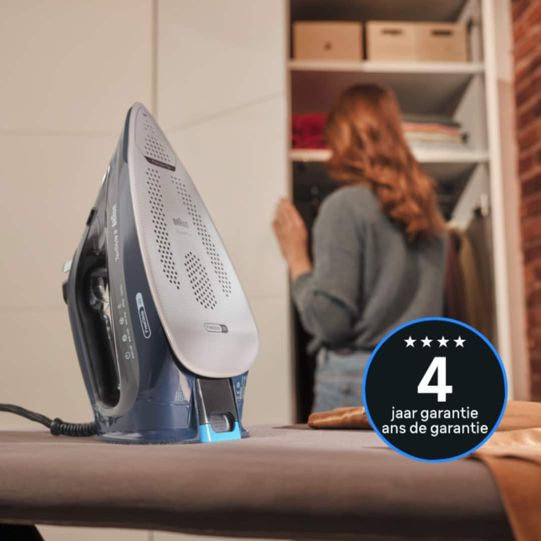 4 years warranty on Braun steam irons and steam generator irons