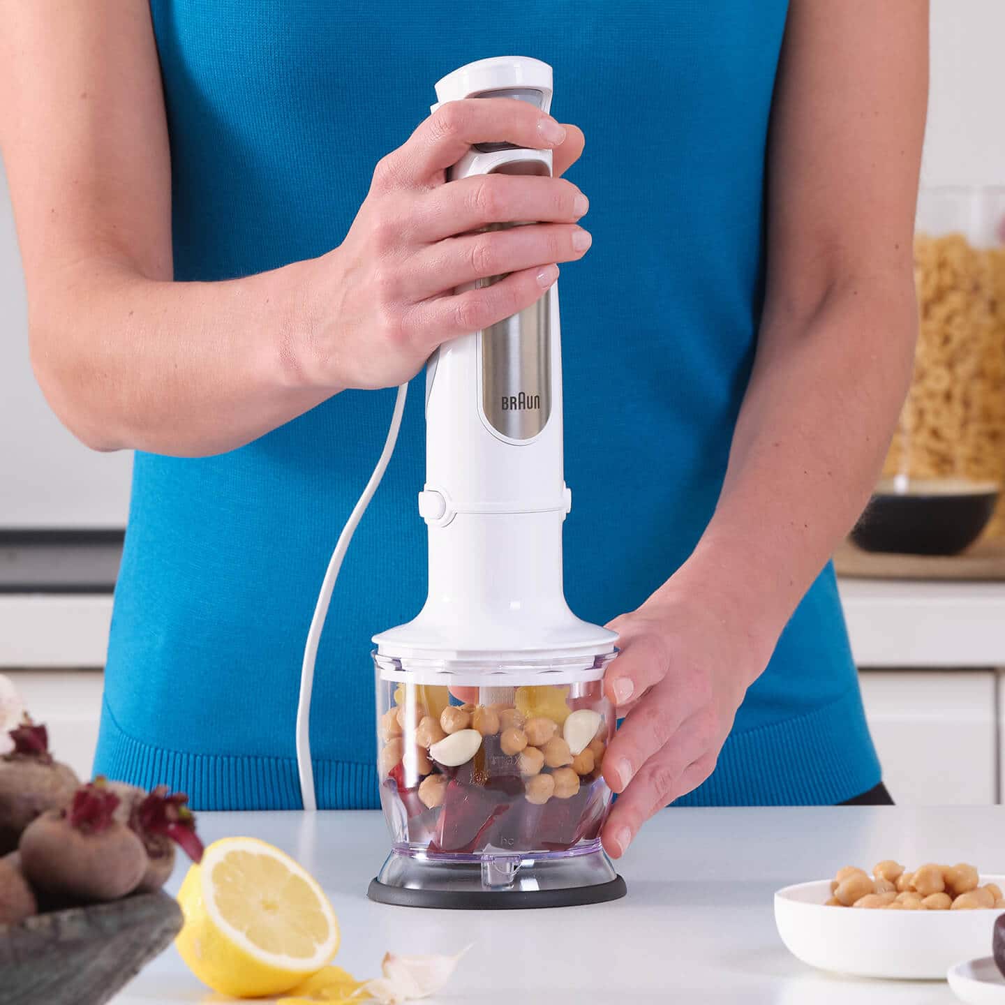 Braun MultiQuick 7 Smart-Speed Hand Blender with 500 Watts of Power with  Chopper and Whisk