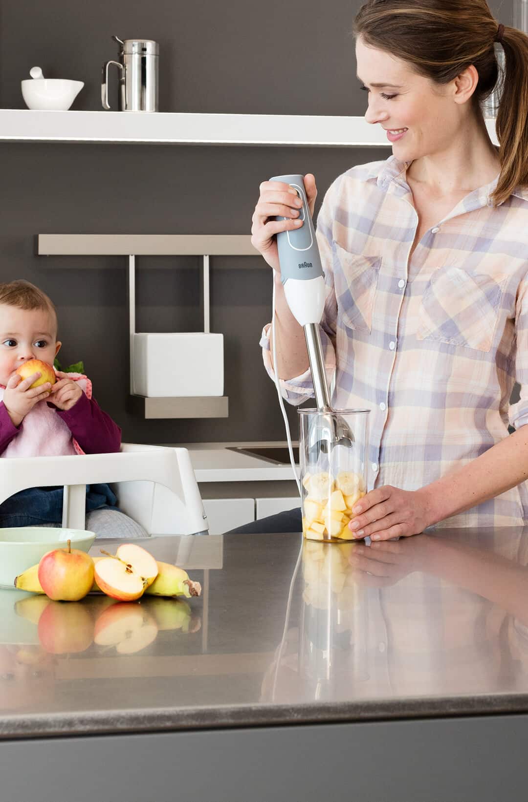Baby Food Maker - Immersion Hand Blender and Food Processor - Puree & Blend