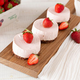 Tartaletas de mousse de fresa