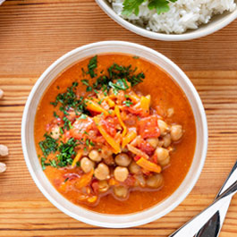 Curry de garbanzos y coco